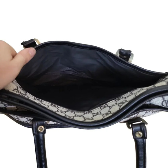 Vintage JCPenney Vinyl Monogram Mini Tote - Picture 4 of 9